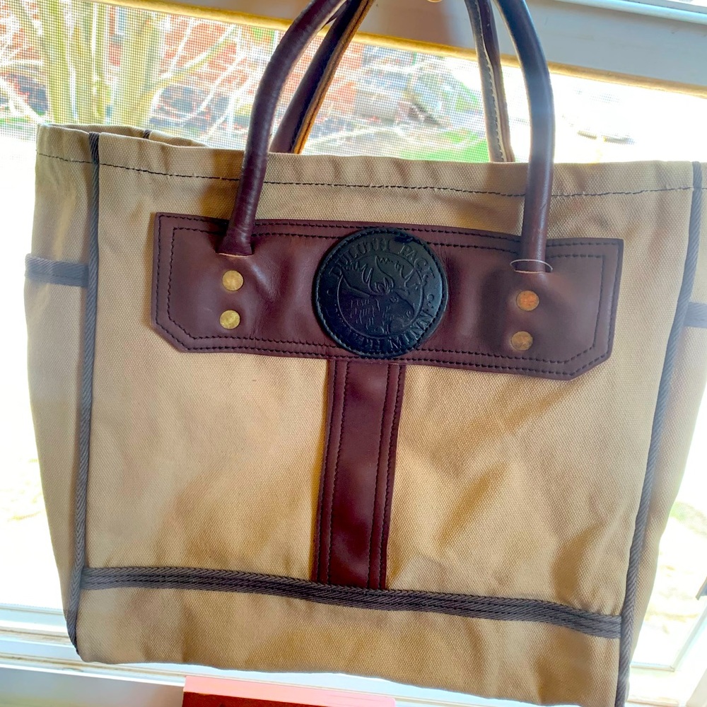 Duluth Pack Tote bag- handcrafted- lifetime warr.
